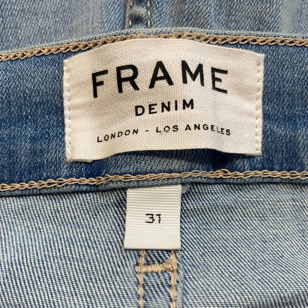 FRAME Le High Skinny High-Rise Jeans Light Wash Size 31 Stretch Denim